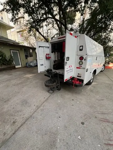 Magnet Plumbing service vehicle on-site for Grease Trap Cleaning in Verdugo Woodlands